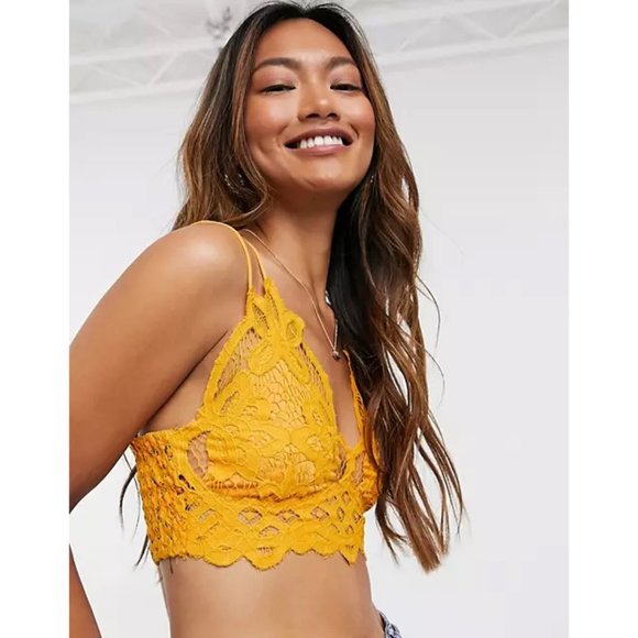 NWT FREE PEOPLE INTIMATELY FP ONE ADELLA BRALETTE, SUN YELLOW SIZE: S - Picture 5 of 6